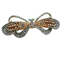 Combo of 2 Fancy Metallic Hair Pins Multi Colored Stones Studded Designer & Stylish-thumb2