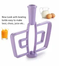 XL Jumbo Vegetable Chopper, Cutter, Whisking Set with Storage Lid for Kitchen; 5 SS Blades + Whisker Blade for Egg Beater (950 ML) - Purple-thumb2