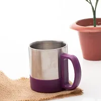 STEEL COFFEE  MUG WITH LID SET OF 2 PCS-thumb2