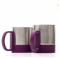 STEEL COFFEE  MUG WITH LID SET OF 2 PCS-thumb3