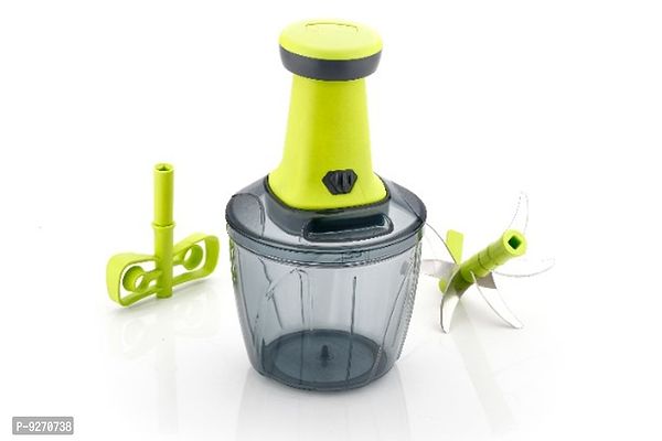 PUSH CHOPPER COMBO 500ML  950ML BOWL WITH COMMON LID - GREEN-thumb4