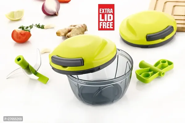 Quick Chopper 500ML with Extra LID Free - GREEN-thumb2