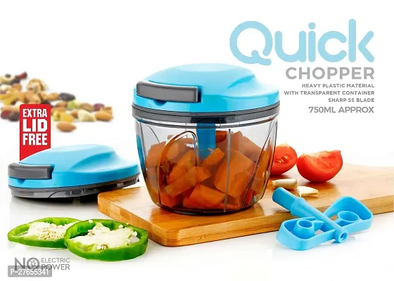 Quick Chopper 750ML with Extra LID Free - BLUE