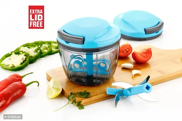 Quick Chopper 750ML with Extra LID Free - BLUE-thumb3