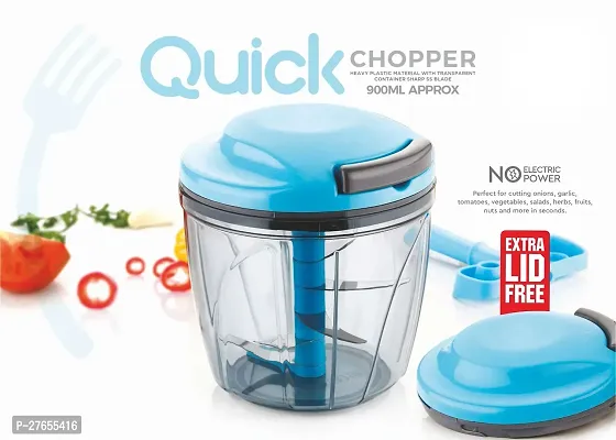 Quick Chopper 900ML with Extra LID Free - BLUE-thumb0
