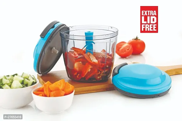 Quick Chopper 900ML with Extra LID Free - BLUE-thumb2