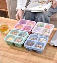 Reusable 4-Compartment Snack Containers for Kids and Adults-thumb2