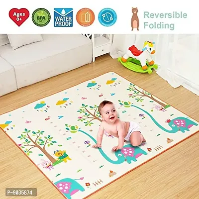 Baybee Baby Play Mat, Foldable Crawling Mat, Double Sided Water Proof Baby Mat, Multi-Purpose Floor Mat for Baby, Extra Thick Foam Mat Size W-176cm X H-195cm Playmat for Babies-thumb2