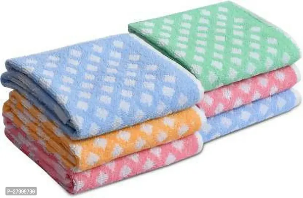 Cotton Hand Hand Towel  Pack of 6  Multicolor