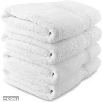Cotton Bath  Hair  Sport Bath Towel Pack of 4  Pack of 4  White-thumb0