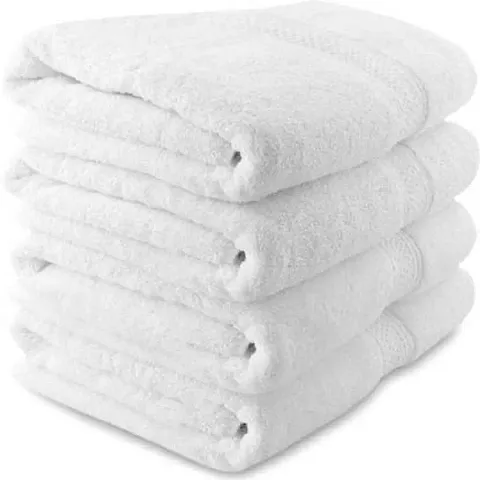 Cotton Bath  Hair  Sport Bath Towel Pack of 4  Pack of 4  White