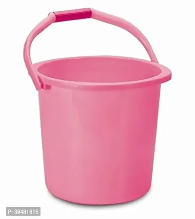 Plastic Bathroom Bucket, Random Colour, 12 Liter (2 Pieces) Plastic Bathroom and Kitchen Bucket