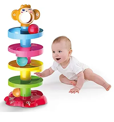 Tormeaw Choice Activity Centre 5 Layer Ball Drop and Roll Swirling Tower Shape Sorter Educati