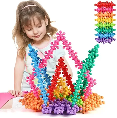 Tormeaw Plum Shape Interlocking Blocks for Kids,Toys Flower Building Blocks, Improves Creativity and Construction Blocks for Kids Toys for 1 Year Old