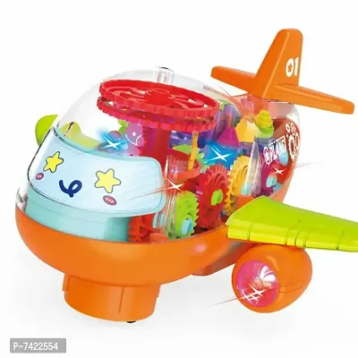 Tormeaw  Plastic Transparent Gear Plane Toy Multicolor-thumb0