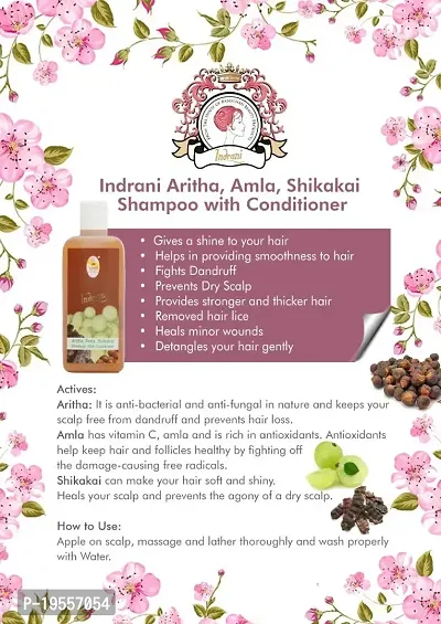 Indrani Aritha, Amla, Shikakai Shampoo With Conditioner 500ml-thumb5