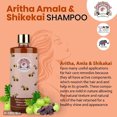 Indrani Aritha, Amla, Shikakai Shampoo With Conditioner 500ml-thumb3