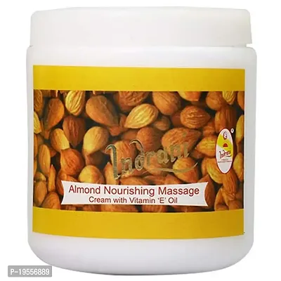 Indrani Almond Nourishing Massage Cream With Vitamin �E� Oil For Women With Anti-Ageing Formula 500 Gm