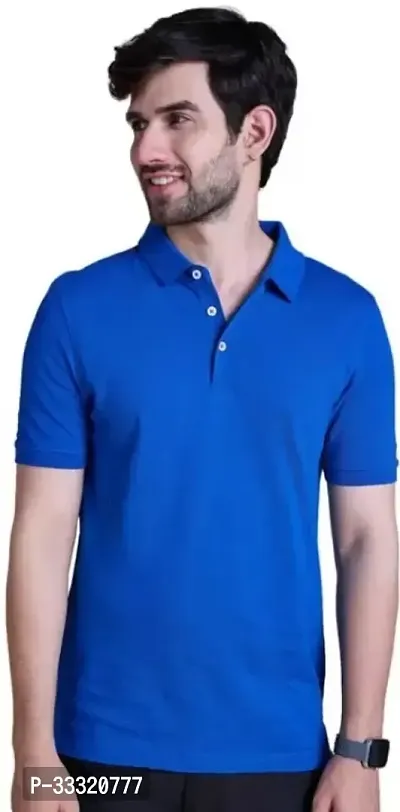 Stylish Cotton Blend T-Shirt for Men-thumb0