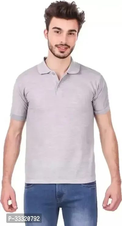 Stylish Cotton Blend T-Shirt for Men-thumb0