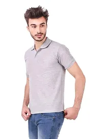 KEOTI Poly Cotton Polo Collar  Plain Comfort Fit T-Shirt for Mens - Pack of 3-thumb3