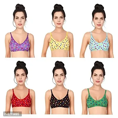 Buy KEOTI Women Cotton Bra & Panty Combo - 6 Set Pack Multicolour