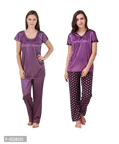 KEOTI Satin Night Suit Set/Nighty Set - Pack of 2