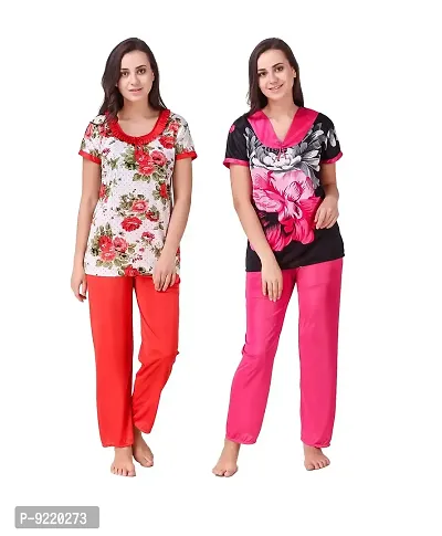 KEOTI Satin Night Suit Set/Nighty Set - Pack of 2