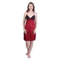 KEOTI Satin Short Babydoll Nighty with Robe - Pack of 2 Nighty-thumb2