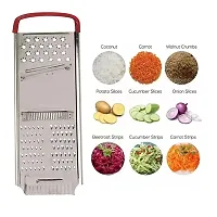 DreamBasket Stainless Steel Potato Chipser/Cheese Grater/Coconut Grater for Kitchen (Pack of 1)-thumb3