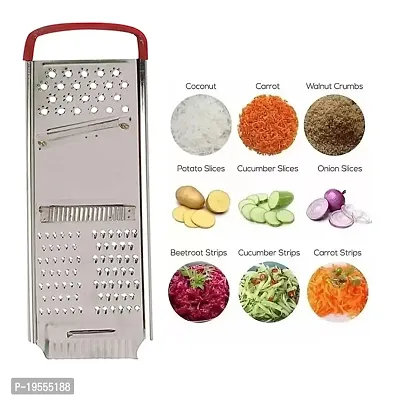 DreamBasket Stainless Steel Potato Chipser/Cheese Grater/Coconut Grater for Kitchen (Pack of 1)-thumb4