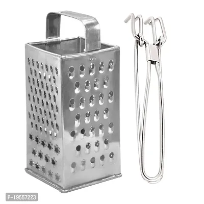 DreamBasket Stainless Steel 8 in 1 Grater/Slicer  Pakkad/Utility Tong for Kitchen Tool Set