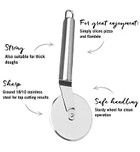 DreamBasket Stainless Steel Pizza Cutter (Pack of 2) for Kitchen Tool Set-thumb1