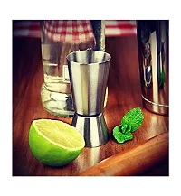 DreamBasket Stainless Steel Double Sided Peg Measure 30ml/60ml (Pack of 2) for Kitchen-thumb3