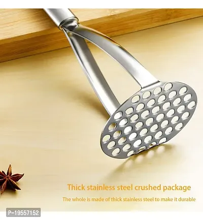 DreamBasket Stainless Steel Potato Masher/Pav Bhaji Masher for Kitchen Tool Set-thumb2