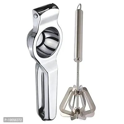 DreamBasket Stainless Steel Lemon Squeezer/Hand Juicer  Mathani/Hand Blender for Kitchen Tool Set-thumb0