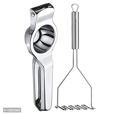 DreamBasket Stainless Steel Lemon Squeezer  Potato Masher for Kitchen Tool Set