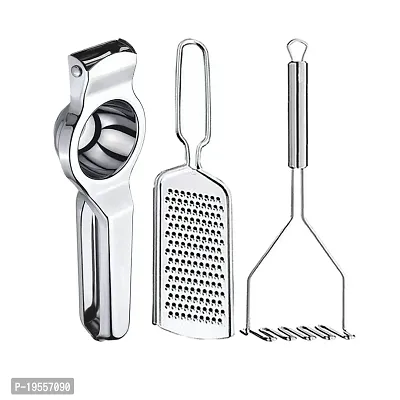 DreamBasket Stainless Steel Lemon Squeezer  Cheese Grater  Potato Masher for Kitchen Tool