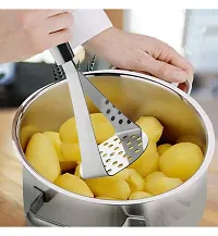 DreamBasket Stainless Steel Potato Masher/Pav Bhaji Masher for Kitchen Tool Set-thumb2