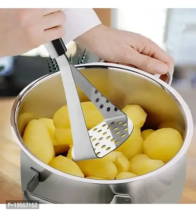 DreamBasket Stainless Steel Potato Masher/Pav Bhaji Masher for Kitchen Tool Set-thumb3