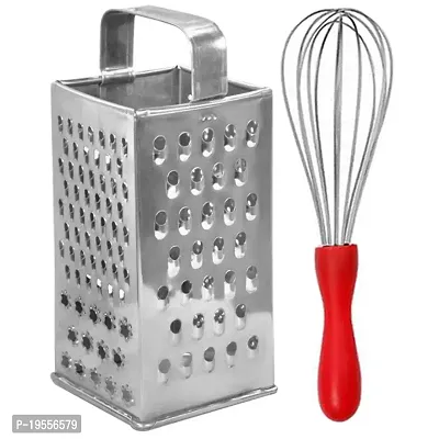 DreamBasket Stainless Steel 8 in 1 Grater/Slicer  Egg Whisk/Egg Beater for Kitchen Tool