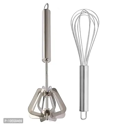 DreamBasket Stainless Steel Mathani  Egg Whisk/Egg Beater for Kitchen Tool Set