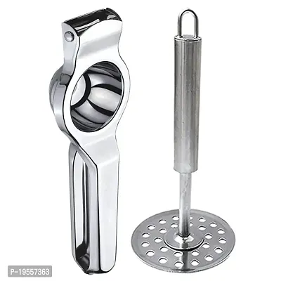 DreamBasket Stainless Steel Lemon Squeezer  Potato Masher for Kitchen Tool Set