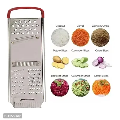 DreamBasket Stainless Steel Potato Chipser/Cheese Grater/Coconut Grater for Kitchen (Pack of 2)-thumb4