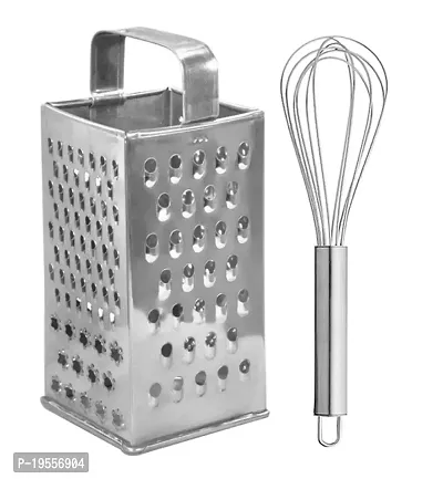 DreamBasket Stainless Steel 8 in 1 Grater/Slicer  Egg Whisk/Egg Beater for Kitchen Tool-thumb0