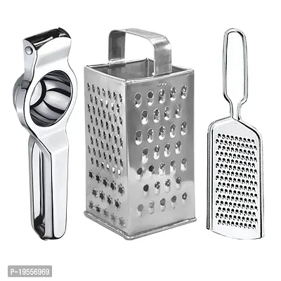 DreamBasket Stainless Steel Lemon Squeezer  8 in 1 Grater  Cheese Grater for Kitchen Tool Set