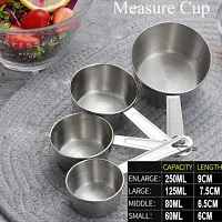 DreamBasket Stainless Steel (Set of 4) of Measuring Cup  (Set of 4) Measuring Spoon for Kitchen Tool Set-thumb4