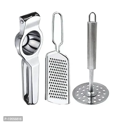 DreamBasket Stainless Steel Lemon Squeezer  Potato Masher  Cheese Grater for Kitchen Tool-thumb0