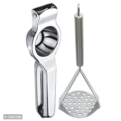 DreamBasket Stainless Steel Lemon Squeezer/Hand Juicer  Potato Masher/Pav Bhaji Masher for Kitchen Tool Set