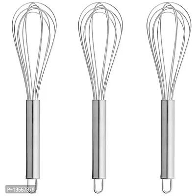 DreamBasket Stainless Steel (Pack of 3) Egg Whisk/Egg Beater for Kitchen Tool Set